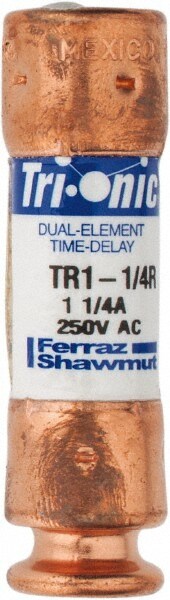 Cylindrical Time Delay Fuse: RK5, 1.25 A, 50.8 mm OAL, 14.4 mm Dia