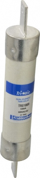 Ferraz Shawmut TRS100R Cylindrical Time Delay Fuse: RK5, 100 A, 7-7/8" OAL, 1-5/16" Dia Image