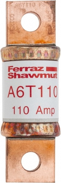 Ferraz Shawmut A6T110 Cylindrical Fast-Acting Fuse: T, 110 A, 27.2 mm Dia Image