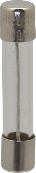 Cylindrical Time Delay Fuse: 0.4 A, 1-1/4" OAL, 1/4" Dia