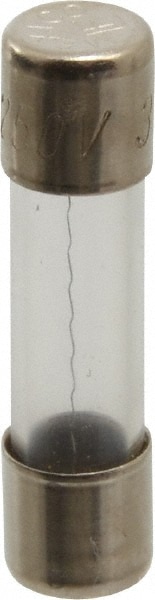 Cylindrical Fast-Acting Fuse: 0.5 A, 1" OAL, 1/4" Dia