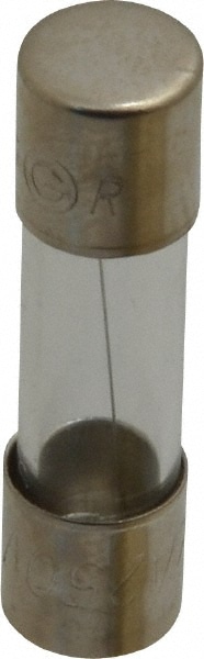 Cylindrical Fast-Acting Fuse: 2 A, 1" OAL, 1/4" Dia