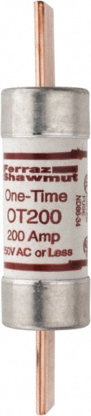 Ferraz Shawmut OT200 Cylindrical Fast-Acting Fuse: K5, 200 A, 7-1/8" OAL, 1-9/16" Dia Image