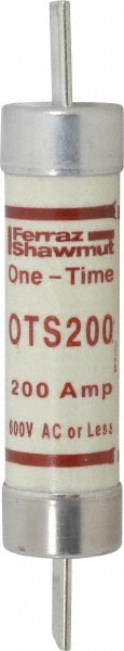 Ferraz Shawmut OTS200 Cylindrical Fast-Acting Fuse: K5, 200 A, 9-5/8" OAL, 1-13/16" Dia Image