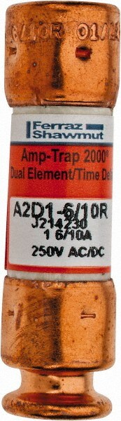 Cylindrical Time Delay Fuse: RK1, 1.6 A, 51 mm OAL, 14 mm Dia
