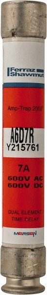 Cylindrical Time Delay Fuse: RK1, 7 A, 127 mm OAL, 21 mm Dia