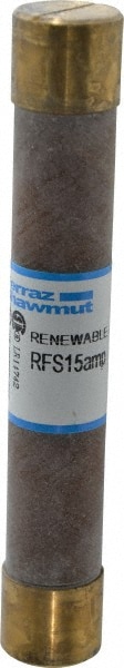 Ferraz Shawmut RFS15 Cylindrical Fast-Acting Fuse: H, 15 A, 5" OAL, 13/16" Dia Image