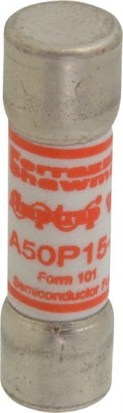 Ferraz Shawmut A50P15-1 Cylindrical Fast-Acting Fuse: 15 A, 50.8 mm OAL, 14.2 mm Dia 
