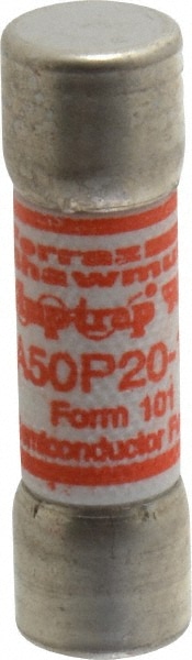 Ferraz Shawmut A50P20-1 Cylindrical Fast-Acting Fuse: 20 A, 50.8 mm OAL, 14.2 mm Dia Image