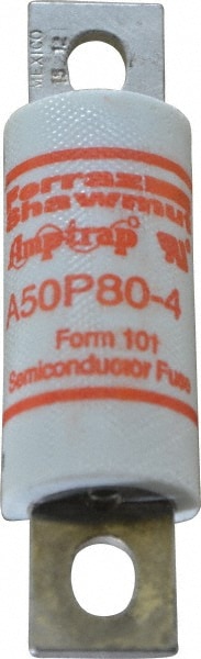 Ferraz Shawmut A50P80-4 Blade Fast-Acting Fuse: 80 A, 3-5/8" OAL, 1" Dia 