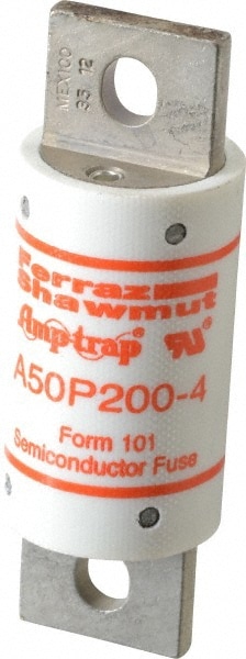 Ferraz Shawmut A50P200-4 Blade Fast-Acting Fuse: 200 A, 3-5/8" OAL, 1.22" Dia 