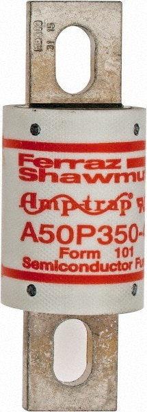 Ferraz Shawmut A50P350-4 Blade Fast-Acting Fuse: 350 A, 4-11/32" OAL, 1-1/2" Dia 