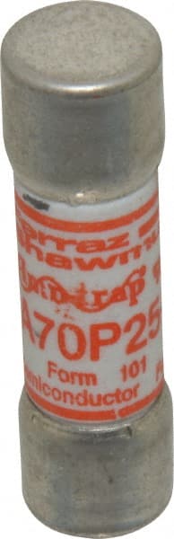 Ferraz Shawmut A70P25-1 Cylindrical Fast-Acting Fuse: 25 A, 50.8 mm OAL, 14.2 mm Dia 