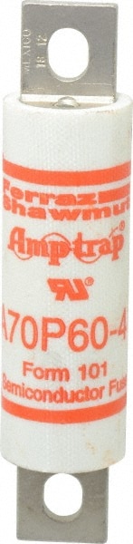 Ferraz Shawmut A70P60-4 Blade Fast-Acting Fuse: 60 A, 4-3/8" OAL, 1" Dia 