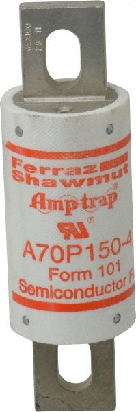 Ferraz Shawmut A70P150-4 Blade Fast-Acting Fuse: 150 A, 5-3/32" OAL, 1-1/2" Dia 