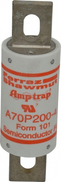 Ferraz Shawmut A70P200-4 Blade Fast-Acting Fuse: 200 A, 5-3/32" OAL, 1-1/2" Dia 