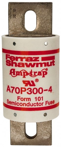 Ferraz Shawmut A70P300-4 Blade Fast-Acting Fuse: 300 A, 5-3/32" OAL, 2" Dia 