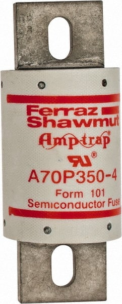Ferraz Shawmut A70P350-4 Blade Fast-Acting Fuse: 350 A, 5-3/32" OAL, 2" Dia 