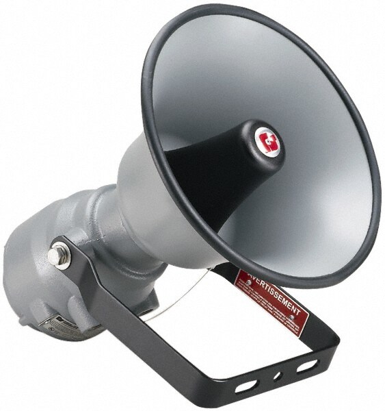 15 Max Watt, 13.1 Inch Diameter, Round Aluminum Explosion Proof Horn and Speaker