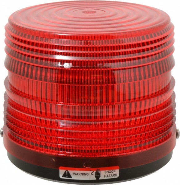 Strobe Light: Red, Surface Mount, 24VDC