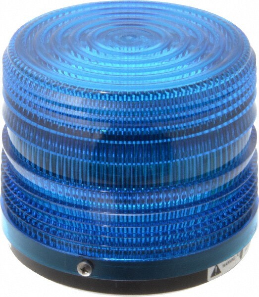 Strobe Light: Blue, Surface Mount, 24VDC