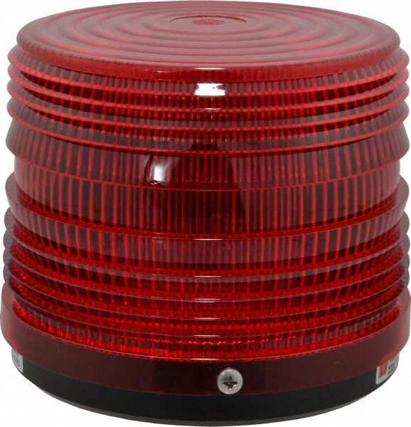 Strobe Light: Red, Pipe Mount, 120VAC