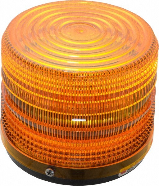 Strobe Light: Amber, Pipe Mount, 120VAC