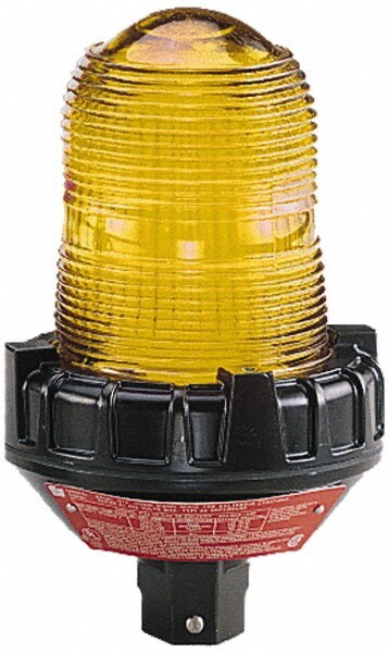 Strobe Light: Amber, Pipe Mount, 120VAC