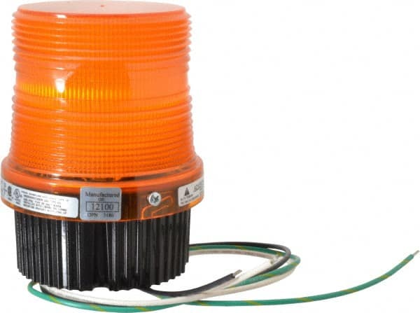 Federal Signal Corp FB2PST-120A Single Flash Strobe Light: Amber, Pipe & Surface Mount, 120VAC 