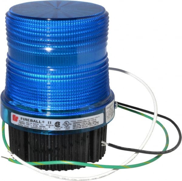 Federal Signal Corp FB2PST-120B Single Flash Strobe Light: Blue, Pipe & Surface Mount, 120VAC 