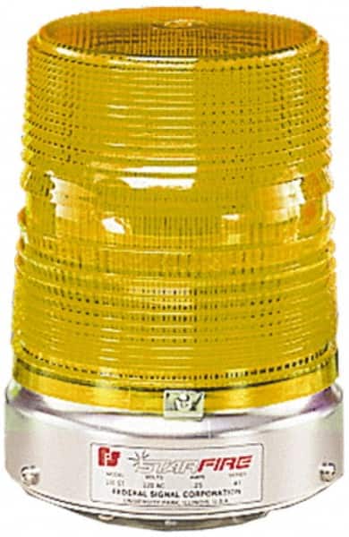 Federal Signal Corp 131DST-120A Double Flash Strobe Light: Amber, Pipe Mount, 120VAC 