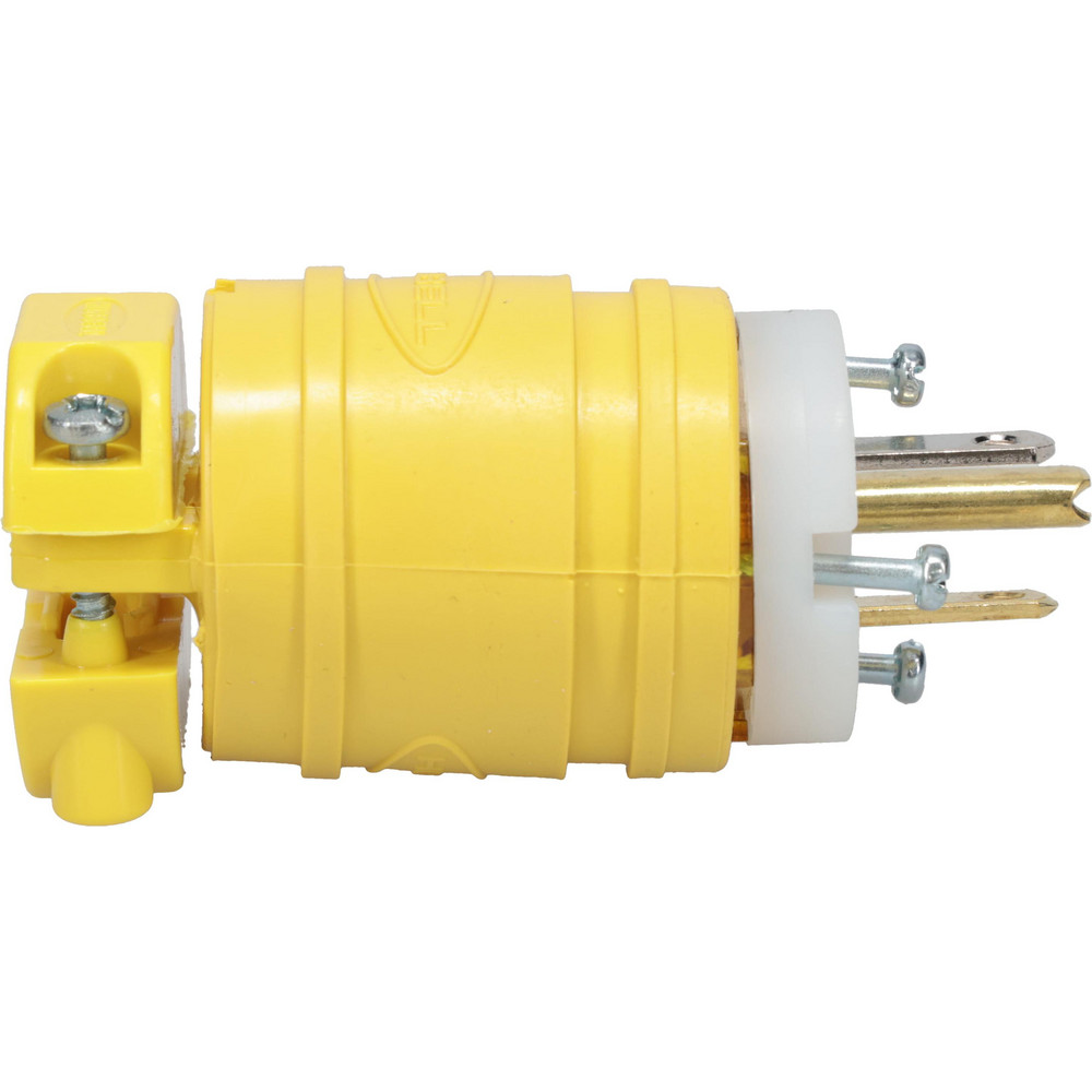 Straight Blade Plug: Commercial, 5-15P, 125VAC, Yellow
