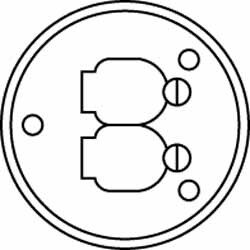 Round Electrical Box Cover: Brass