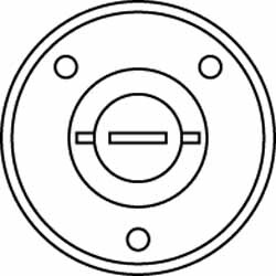 Round Electrical Box Cover: Brass