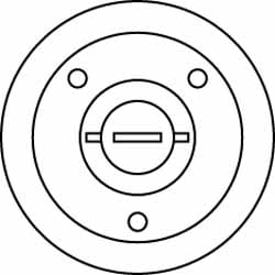 Round Electrical Box Cover: Brass