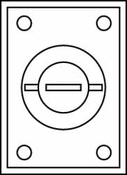Round Electrical Box Cover: Brass