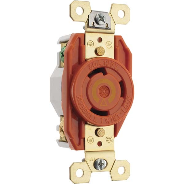 Hubbell Wiring Device-Kellems IG2610 Straight Blade Single Receptacle: NEMA 5-30R, 30 Amps, Isolated Ground Image