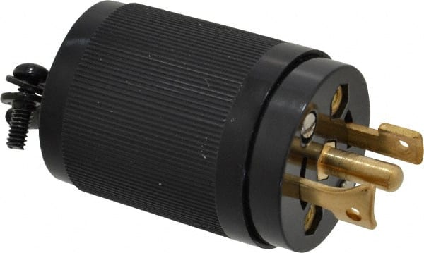 Hubbell Wiring Device-Kellems HBL7485 Locking Inlet: Plug, Industrial, ML-3P, 125 & 250V, Black 
