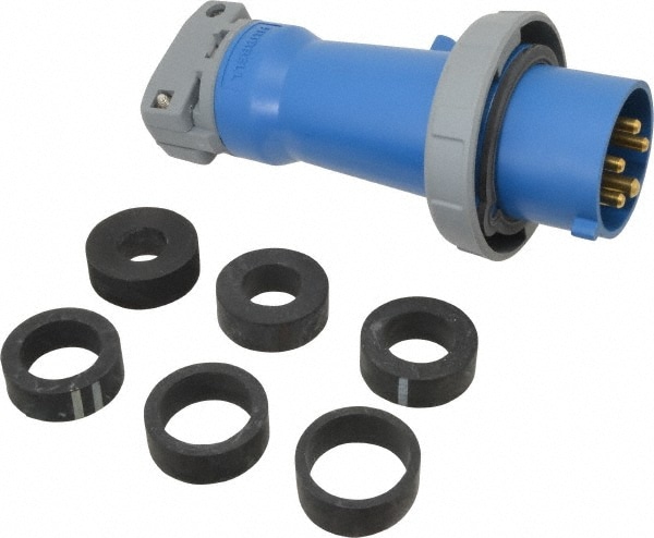 Pin & Sleeve Plugs & Connectors; Pin Configuration: 4; 4 ; Number Of Poles: 4; 4 ; Amperage: 30A ; Housing Material: Nylon ; Maximum Cord Grip Diameter: 1.4500in; 36.80mm ; Plug Diameter: 4.0200in; 102mm