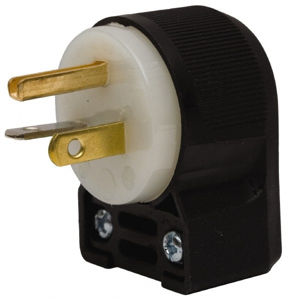 Hubbell Wiring Device-Kellems HBL5366CA Straight Blade Plug: 5-20P, 125VAC, Black & White Image