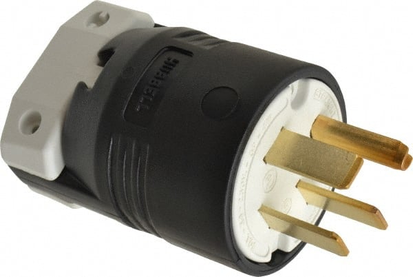 Hubbell Wiring Device-Kellems HBL8451C Straight Blade Plug: 15-50P, 250VAC, Black & White 
