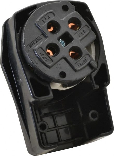 Hubbell Wiring Device-Kellems HBL8452C Straight Blade Plug: 15-50P, 250VAC, Black & White 