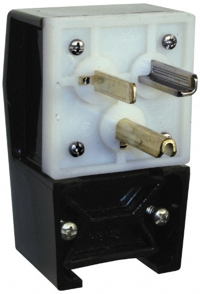 Hubbell Wiring Device-Kellems HBL9309 Straight Blade Plug: 5-30P, 125VAC, Black & White Image