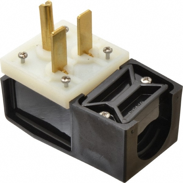 Hubbell Wiring Device-Kellems HBL9331 Straight Blade Plug: 6-30P, 250VAC, Black & White Image