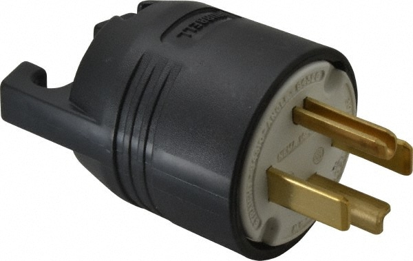 Hubbell Wiring Device-Kellems HBL9431C Straight Blade Plug: 14-30P, Black & White Image