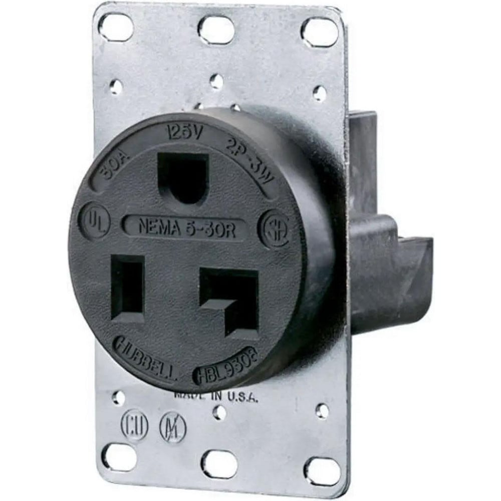 Hubbell Wiring Device-Kellems - Straight Blade Single Receptacle