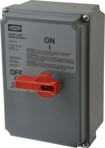Cam & Disconnect Switch: Enclosed, 60 Amp, 600VAC