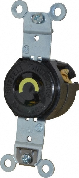 Hubbell Wiring Device-Kellems HBL4710 125 VAC, 15 Amp, L5-15R NEMA, Self Grounding Receptacle Image