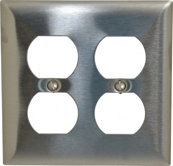 Hubbell Wiring Device Kellems 2 Gang 4 1 Inch Long X 6 Wide Standard Wall Plate 54036025 Msc Supply - Hubbell Stainless Steel Wall Plates