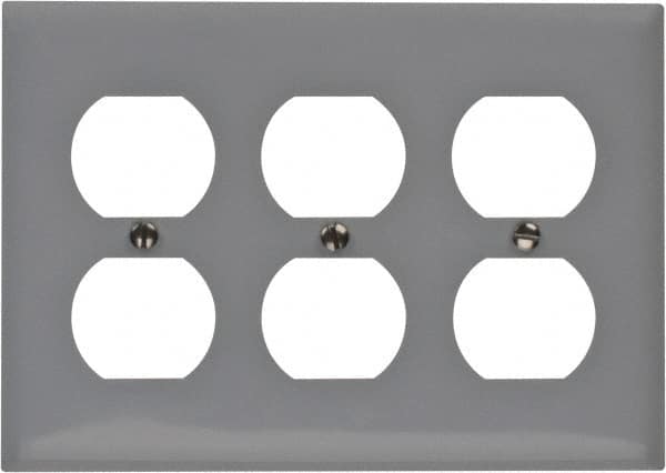 Hubbell Wiring Device Kellems 3 Gang Wall Plate 54036033 Msc Supply - Hubbell Stainless Steel Wall Plates